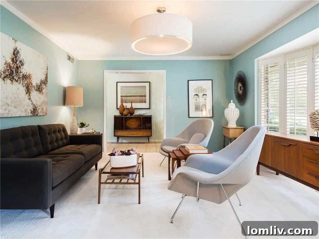 Living Area Before Renovation Showing Original Palette