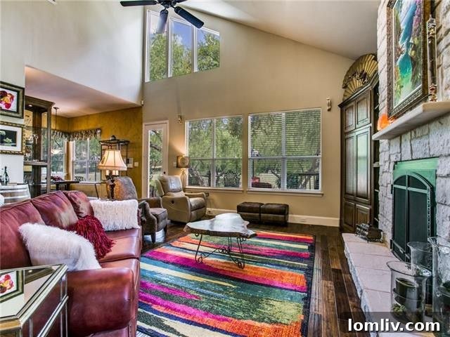 Inviting Deck Overlooking the Pond at Sunset