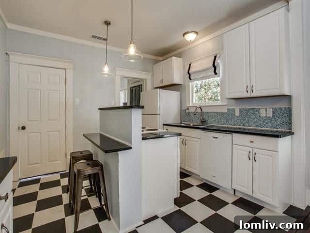 Cozy bedroom with ample natural light in the small Dallas home.