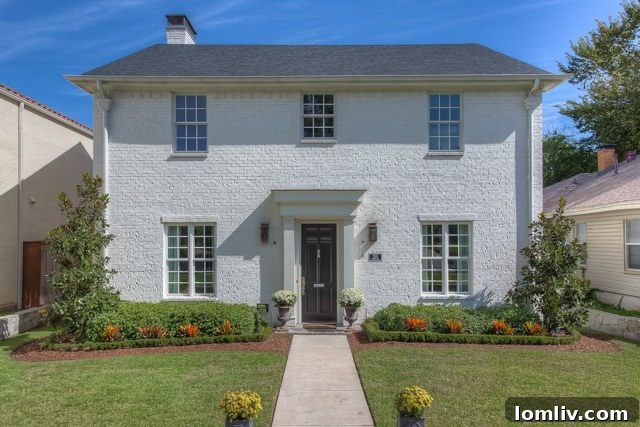 Stately Georgian architecture in Fort Worth's University Place neighborhood