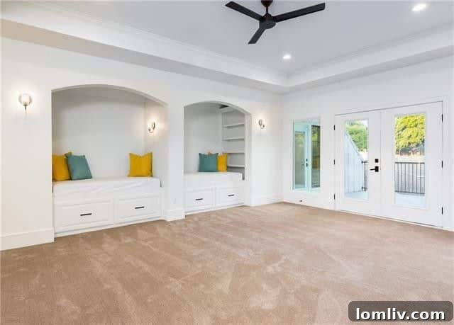 Cozy reading nook with natural light