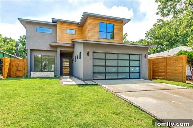 Exterior view of the Modern Contemporary Steal in Greenway Parks, Dallas