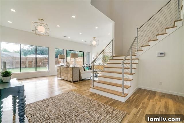 Bright and airy open floor plan of the contemporary home