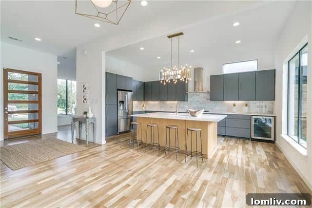 Modern kitchen with ample counter space and designer finishes