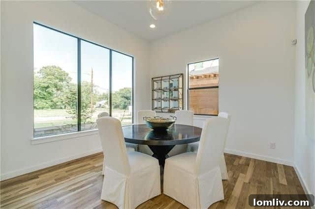 Cozy dining nook for intimate meals or morning coffee