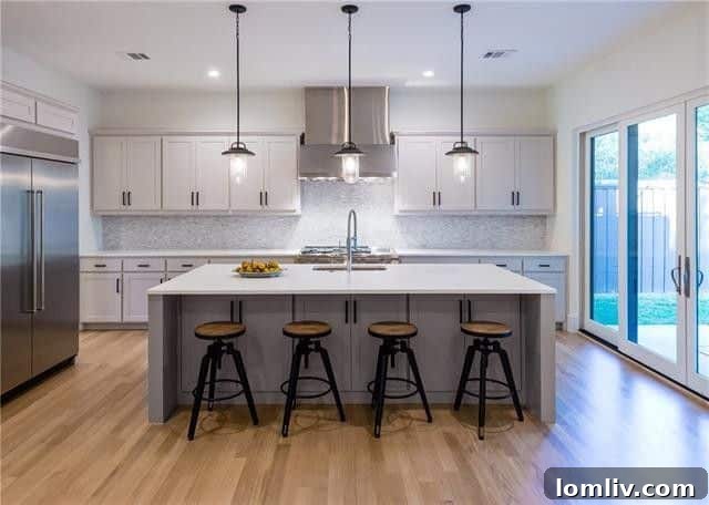 Spacious open-concept living area with fireplace