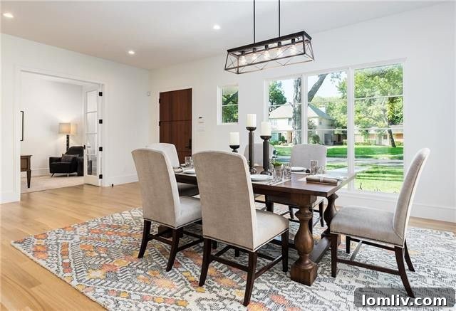 Spacious dining area perfect for large family gatherings