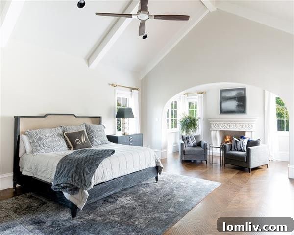 Luxurious master bathroom with dual vanities and opulent fixtures