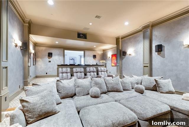 Another view of the elegant formal living space with ample seating