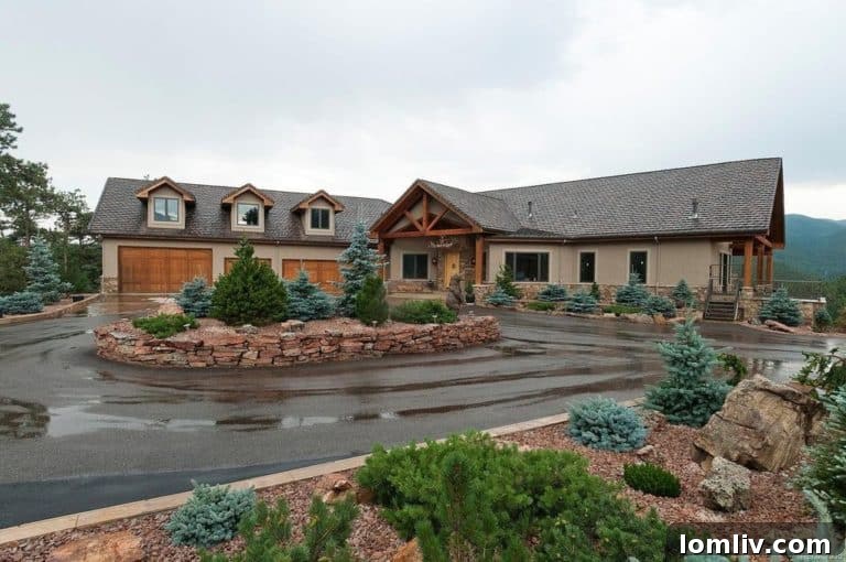 Elegant open-concept living room with large windows showcasing mountain views at 577 Bear Meadow Trail