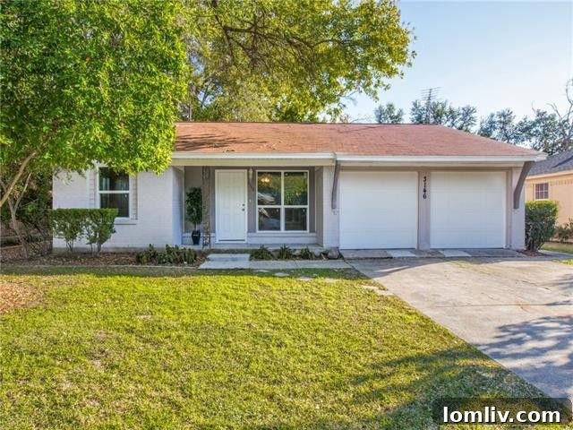 Exterior view of 3146 Myra Lane, Farmers Branch home