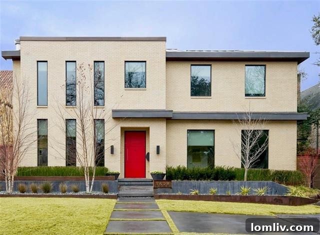 Stunning exterior facade of the contemporary home at 3528 Marquette Street, University Park