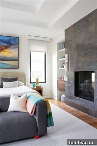 Modern staircase with elegant railings and contemporary design elements