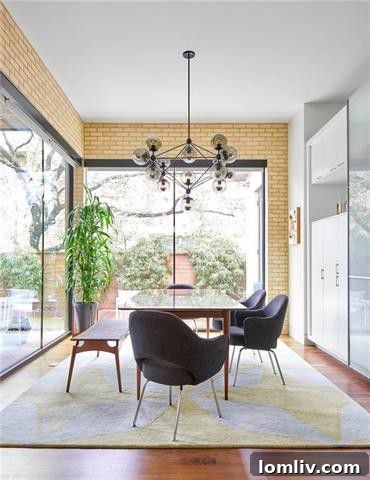 Chic living room showcasing modern furniture and ample natural light