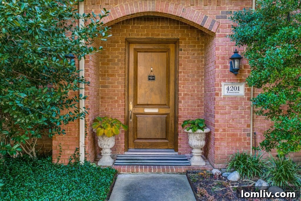 Luxurious living room in University Park condo, Dallas, Texas