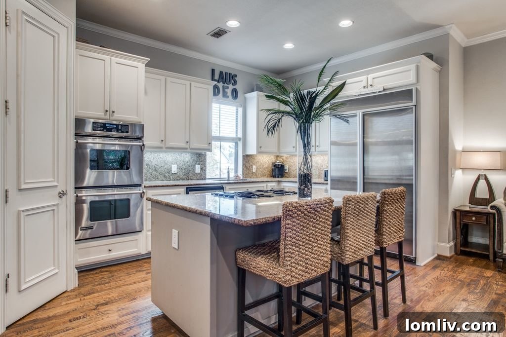 Bright dining area with elegant decor and access to the kitchen