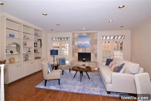 Exterior view of an affordable University Park condo with mature trees