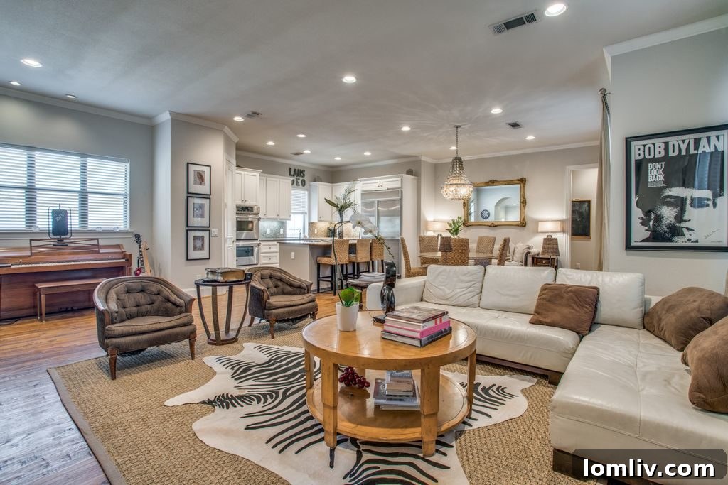 Dining area adjacent to the kitchen in a modern University Park condo