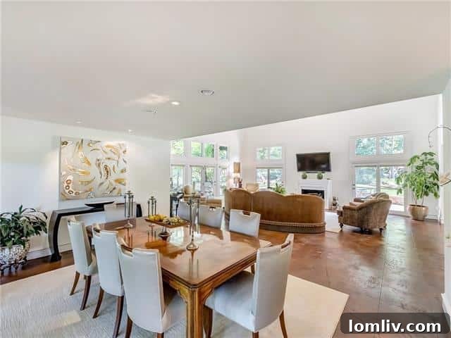 Elegant dining area adjacent to the living spaces