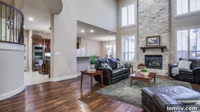 Allen Home: Your Castle Made Real 5 Two-Story Stone Fireplace - Interior Detail