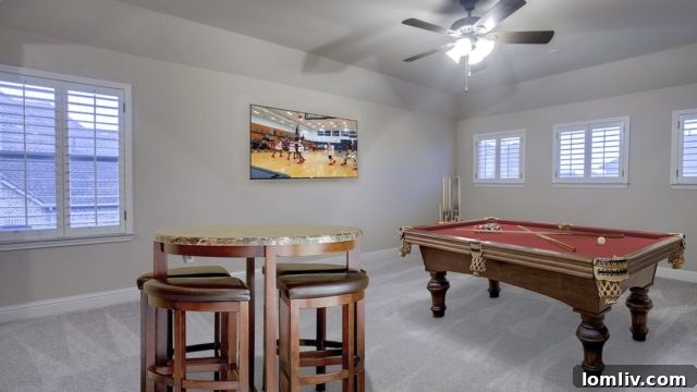 Allen Home: Your Castle Made Real 9 Spacious Upstairs Game Room