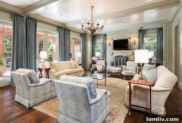3821 Shenandoah: Formal Living Room and Loggia