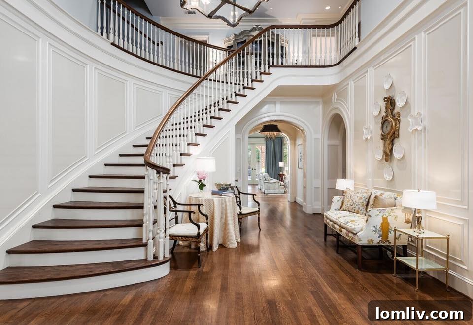 3821 Shenandoah: Elegant Foyer and Sweeping Staircase