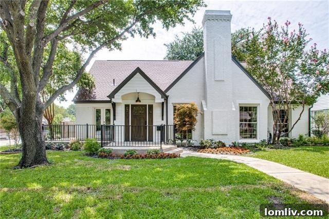 Elegant Tudor home exterior in Lower Greenville, Dallas