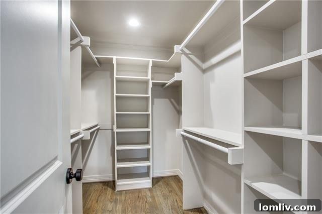 Luxurious marble walk-in shower in master bath