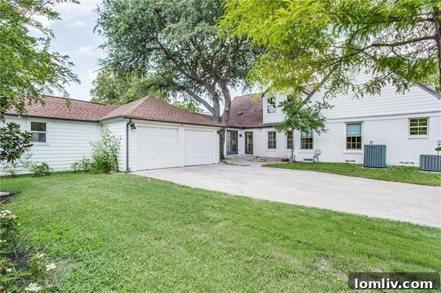 Two-car garage and additional parking space