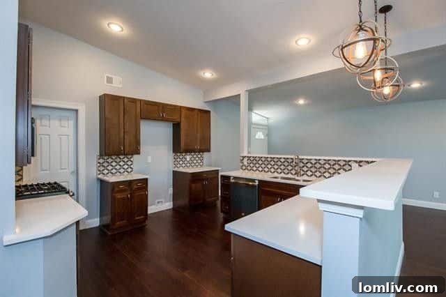 Open Concept Living Area in Midcentury Ranch
