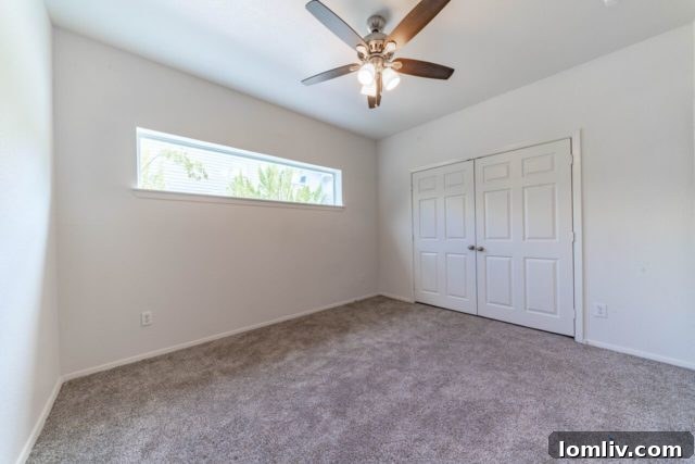 Bedroom with ample natural light in a Saragosa Condo.