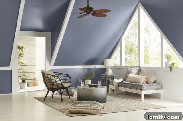 Valspar's Seattle Haze, a calming and muted grey-blue trending color