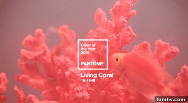 Pantone's Living Coral, a vibrant and social Color of the Year