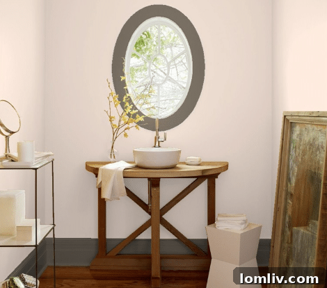 Head Over Heels, a soft pink complement to Benjamin Moore's color palette