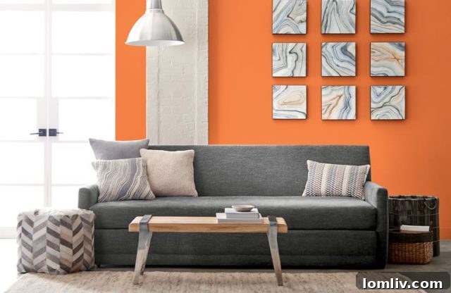 Valspar's Orange Slice, a vibrant and playful trending color