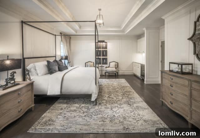 Stylish kitchen with mixed materials, including wood cabinets and a marble-top island
