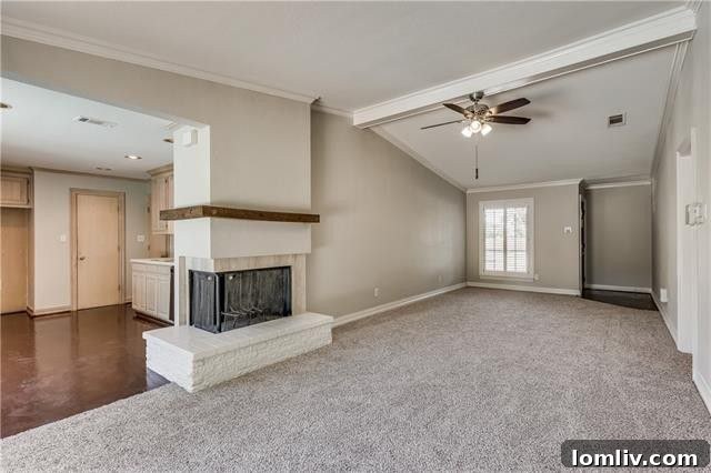 Open Concept Living Area in Midcentury Richardson Home