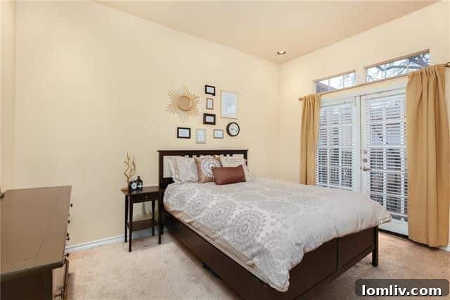 Uptown Starter Condo: Walk to Everything, Own Your City Life 8 Spacious bedroom with French doors leading to breezeway