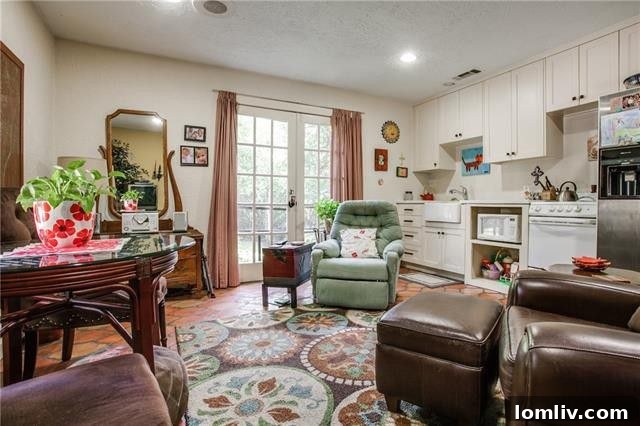 The charming and functional guest quarters situated above the garage, offering additional living space or a private retreat.