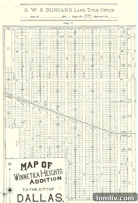 A detailed aerial map showing the 12th Street Connector and the surrounding Winnetka Heights area in North Oak Cliff.