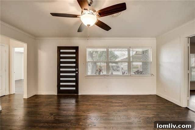 Spacious Living Area of Remodeled Dallas Home