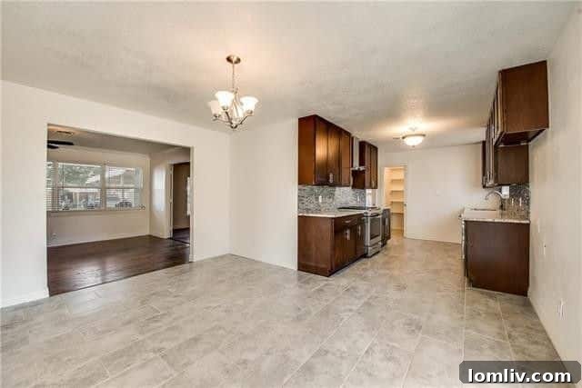 Living and Dining Area Overlooking Backyard