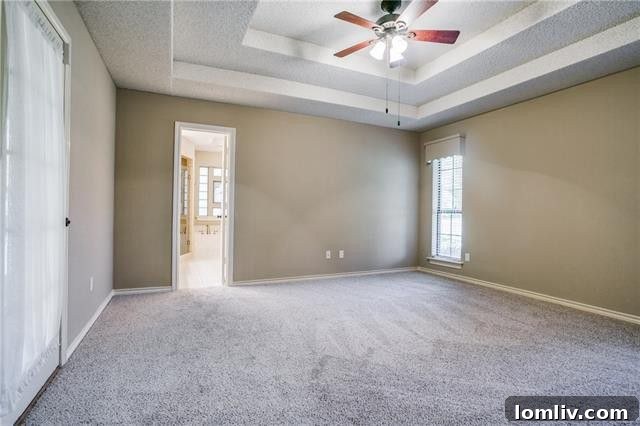 Spacious dining room with elegant wood flooring