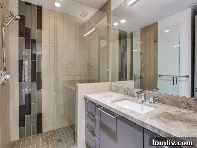 Lakewood Tudor's Modern Renaissance 17 Chic vanity area in a well-appointed bathroom