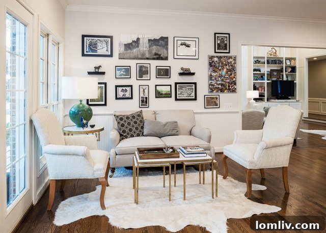 Bright and airy interior hallway