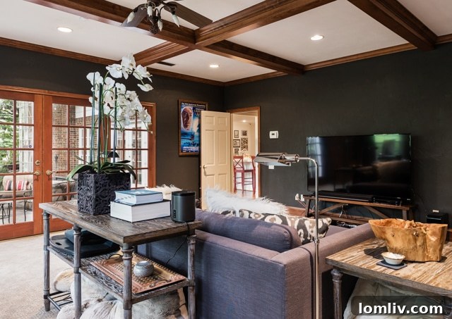 View of the backyard from inside