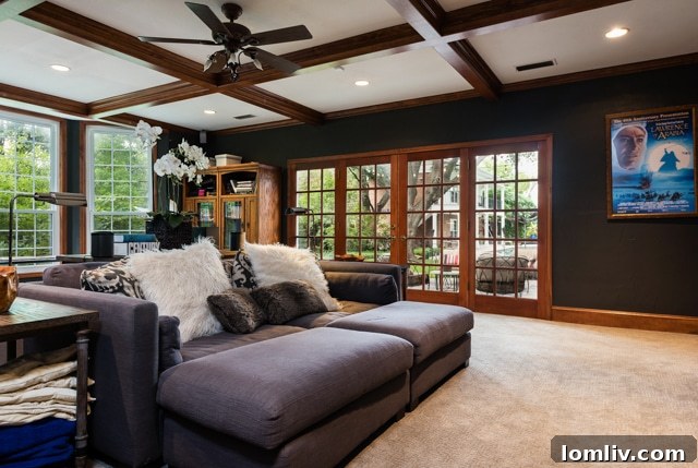 Expansive outdoor patio area