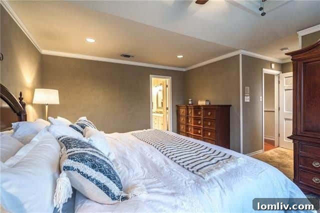 Luxurious spa room with redwood flooring and skylights, a highlight of 829 Shady Lake Drive, Bedford.