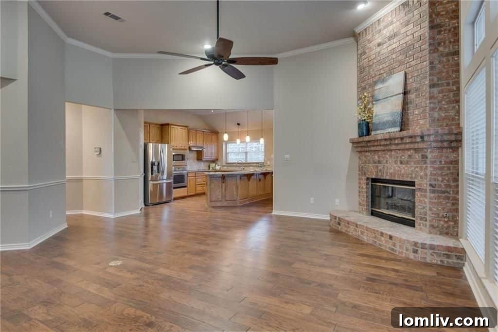 Spacious living room featuring high ceilings and elegant decor at 3101 Andrew Court, Bedford.
